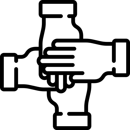Hands education together hand icon