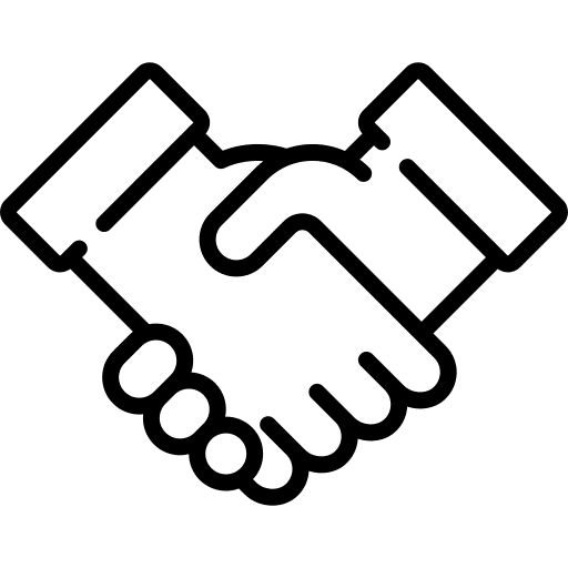 Handshake integrity hands and gestures onboard icon