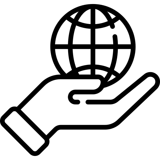 World globe earth grid worldwide icon