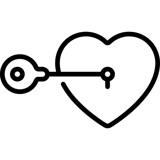 Heart love and romance romantic heart icon