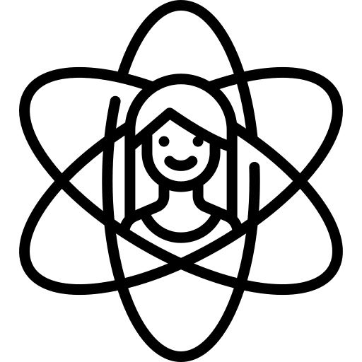 Woman people avatar atomic icon