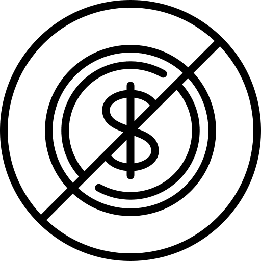 Coin currency business and finance prohibited icon