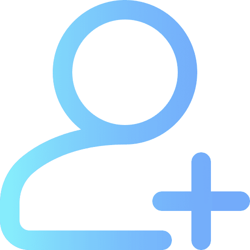 Add user member invite friends create account icon