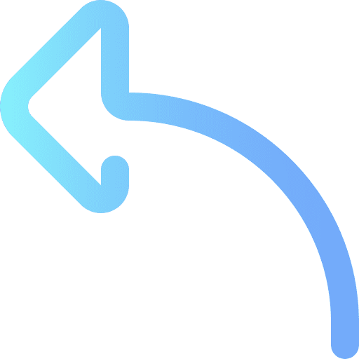 Curved arrow trajectory left curve icon