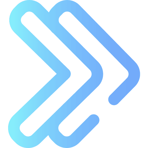 Right chevron after double chevron direction icon