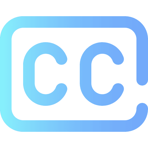 Subtitles music and multimedia ui logo icon