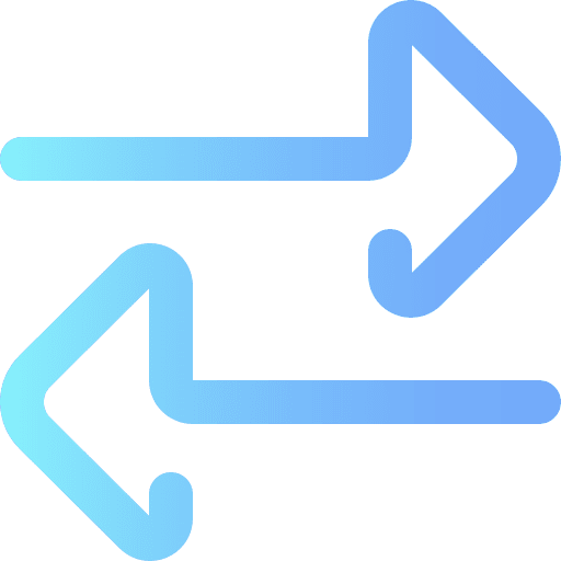 Exchange arrows multimedia option left arrow icon