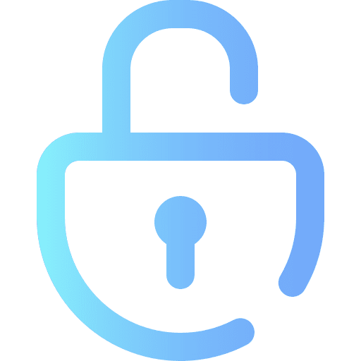 Open padlock open secure padlock icon
