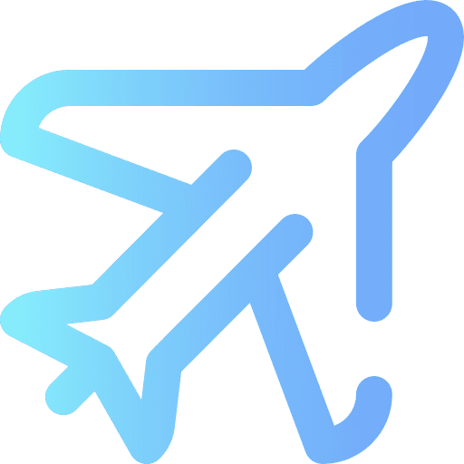 Flight airport airplane transportation icon