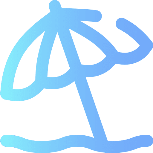 Sun umbrella summer holidays sun icon