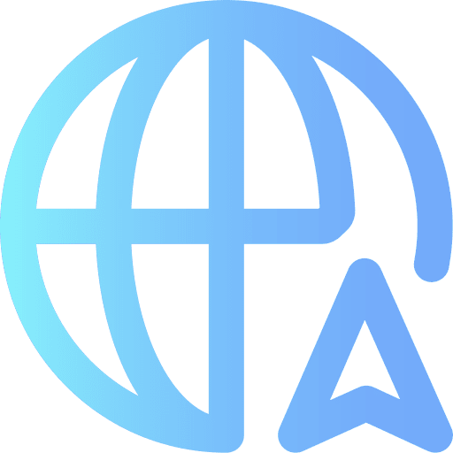 Internet interface earth globe world icon