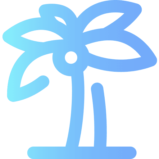 Palm tree nature beach botanical icon