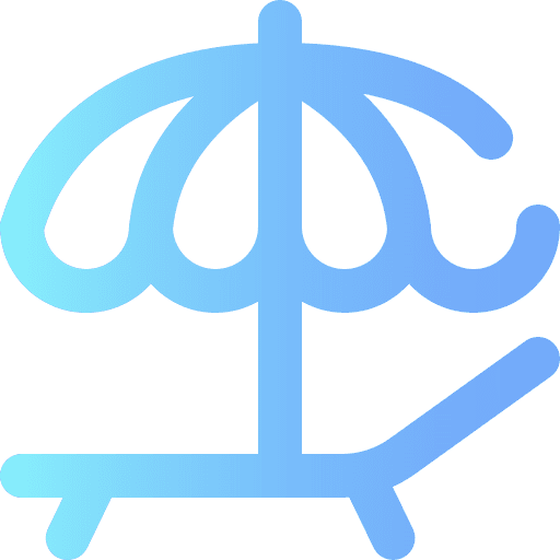 Sunbed sunbed summer sun umbrella icon