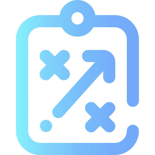 Strategy plan clipboard sports and competition icon