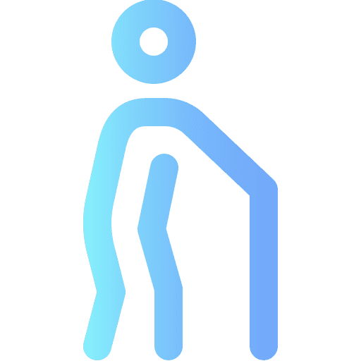 Elderly people handicap old icon