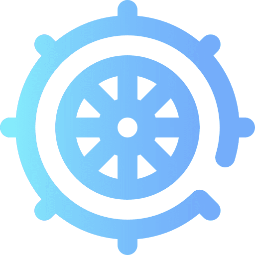 Helm transport sailing navigation icon
