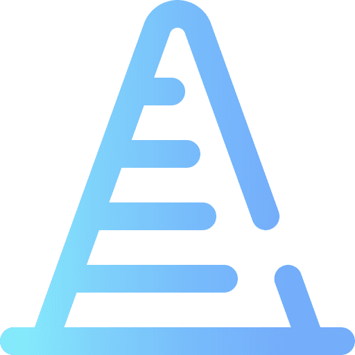 Cone urban construction and tools signaling icon