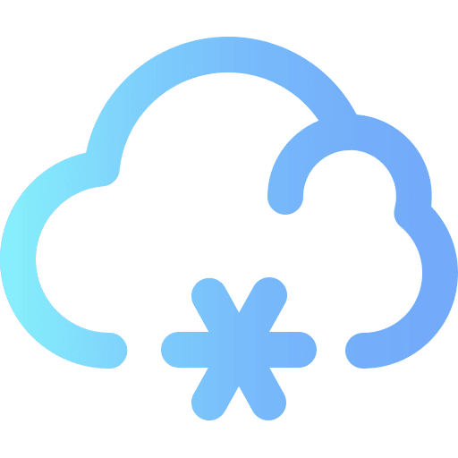 Winter climate bad weather snowy icon