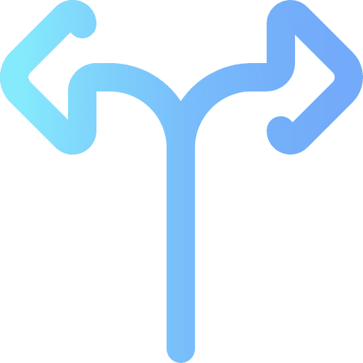 Split arrows arrow multimedia option icon