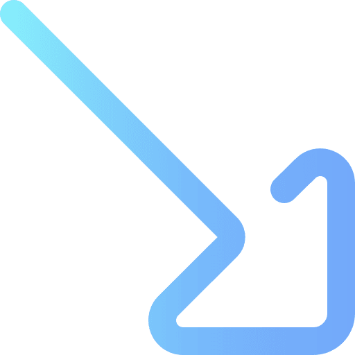 Diagonal arrow directional orientation multimedia icon