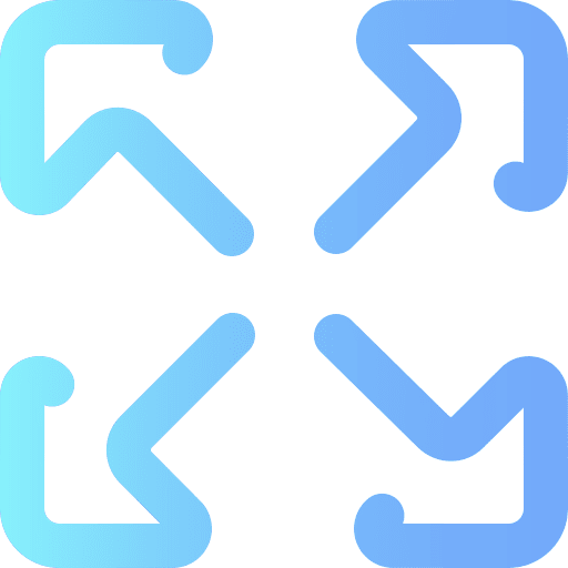 Expand arrows screen capacity icon