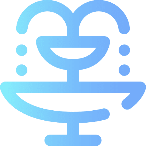 Fountain garden urban fountain icon