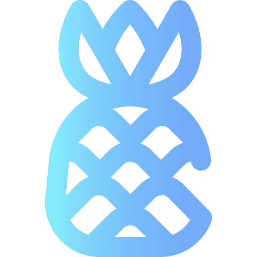 Pineapple organic fruit pineapples icon