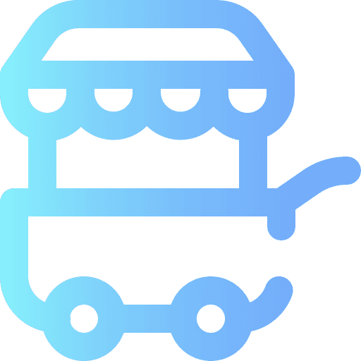 Food cart stand food and restaurant fast food icon