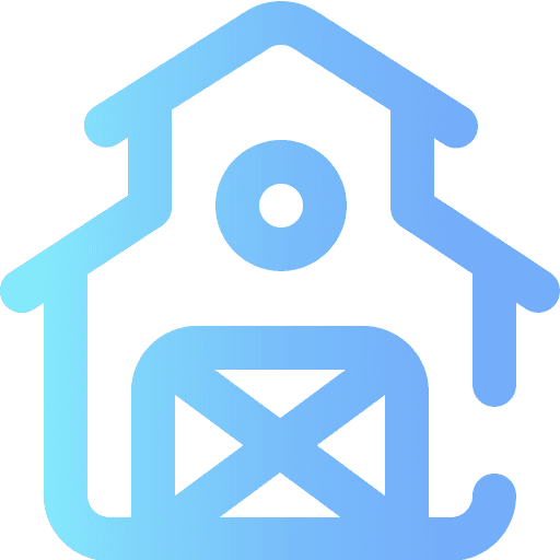 Barn gardening farm house icon