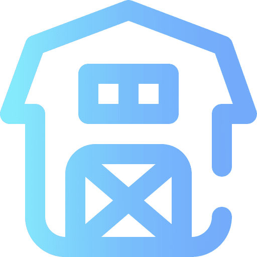 Barn house building farming icon