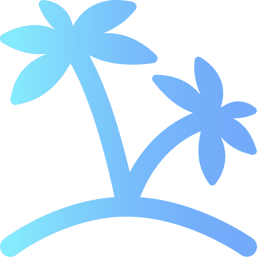 Island desert nature tropical icon
