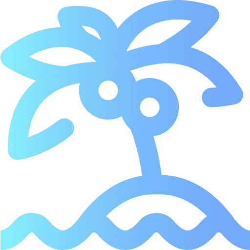 Island nature oasis tropical icon