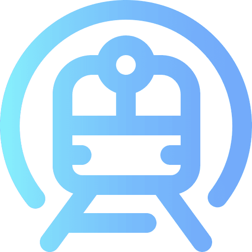 Metro subway train public transport icon