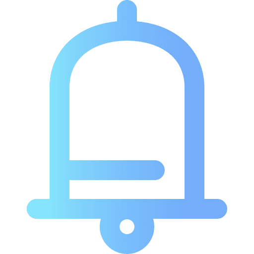 Notification alarm school bell bell icon