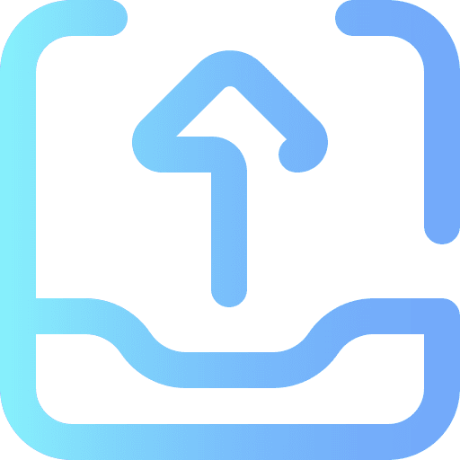 Outbox up arrow direction outbox icon