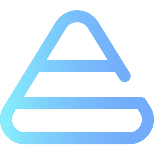 Pyramid chart stats graphic business and finance icon