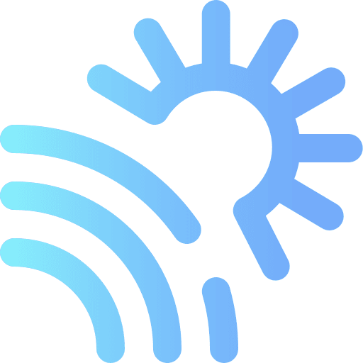 Rainbow atmospheric sun nature icon