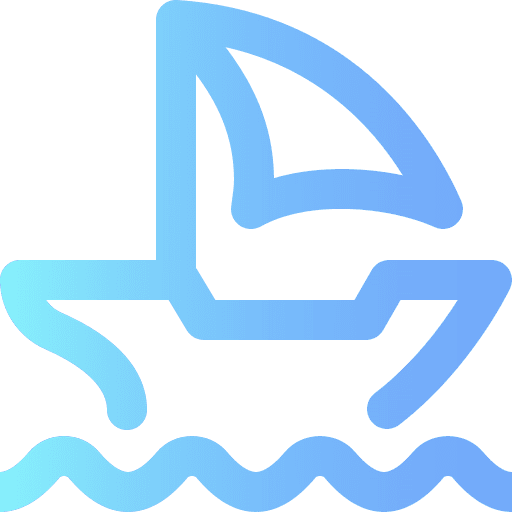 Sailboat transport cruise transportation icon