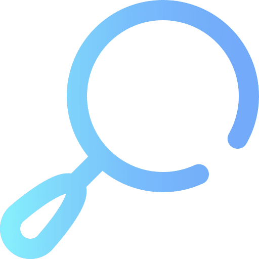 Search magnifying glass ui tools and utensils icon