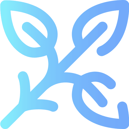 Branch autumn leaves plant icon