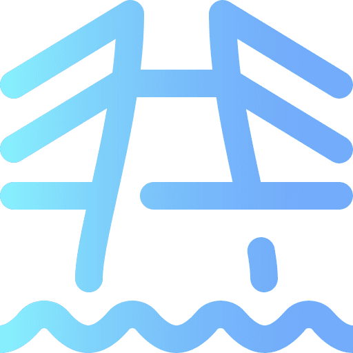 Bridge engineering bridge landscape icon