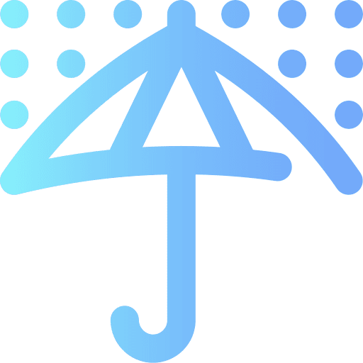Umbrella protection weather rainy icon