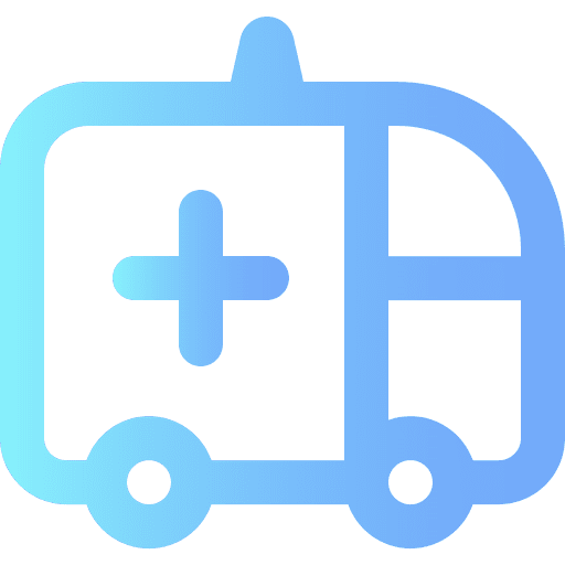 Ambulance automobile transport vehicle icon