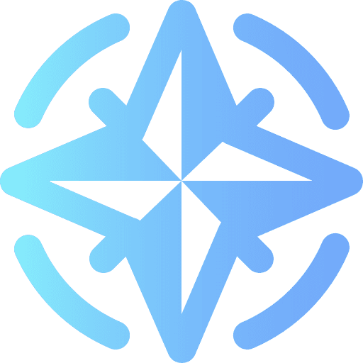 Wind rose direction cardinal points tools and utensils icon