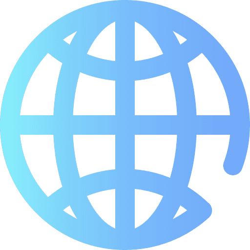 Worldwide internet maps and location earth grid icon
