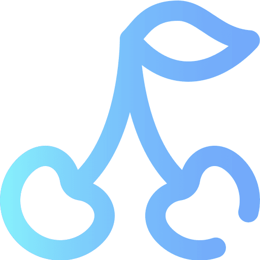 Cherry organic fruit food and restaurant icon