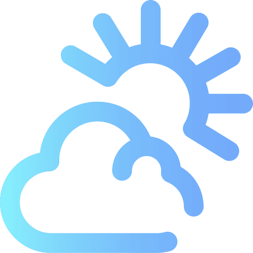 Cloudy sunny meteorology weather icon