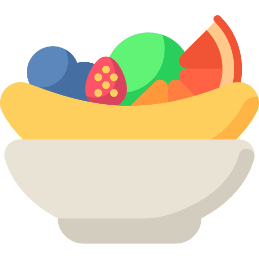 Fruit salad healthy food fruit salad diet icon