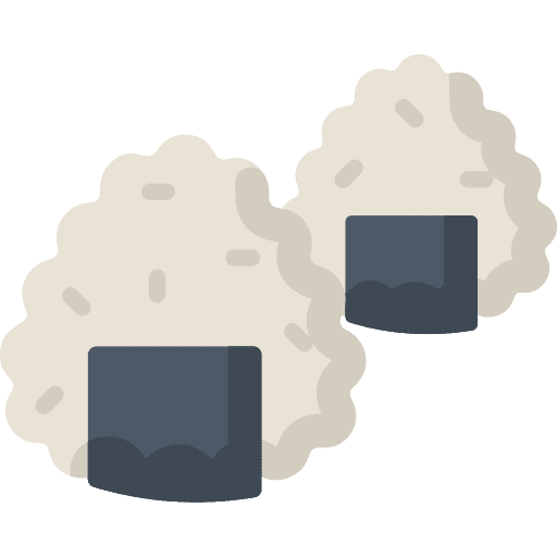 Onigiri healthy food organic rice icon