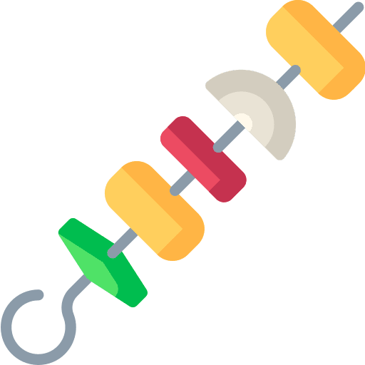 Skewer healthy food food and restaurant skewer icon